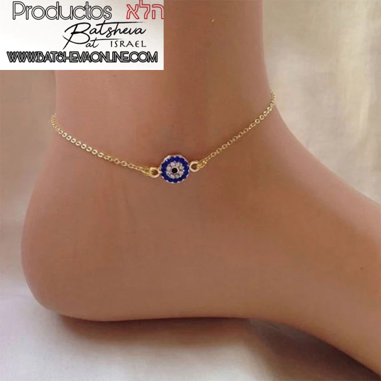 TOBILLERA CON AYIN AZUL