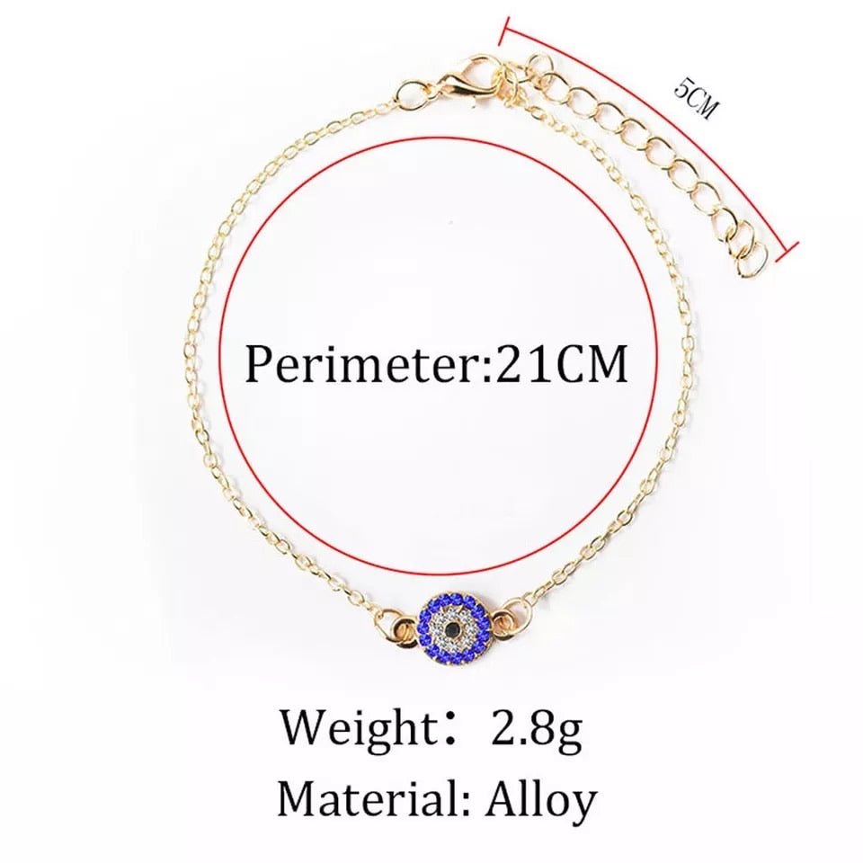 TOBILLERA CON AYIN AZUL