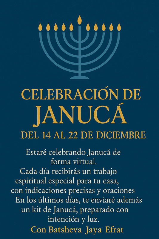 CELEBRACIÓN DE HANUKKAH ( Vía zoom )