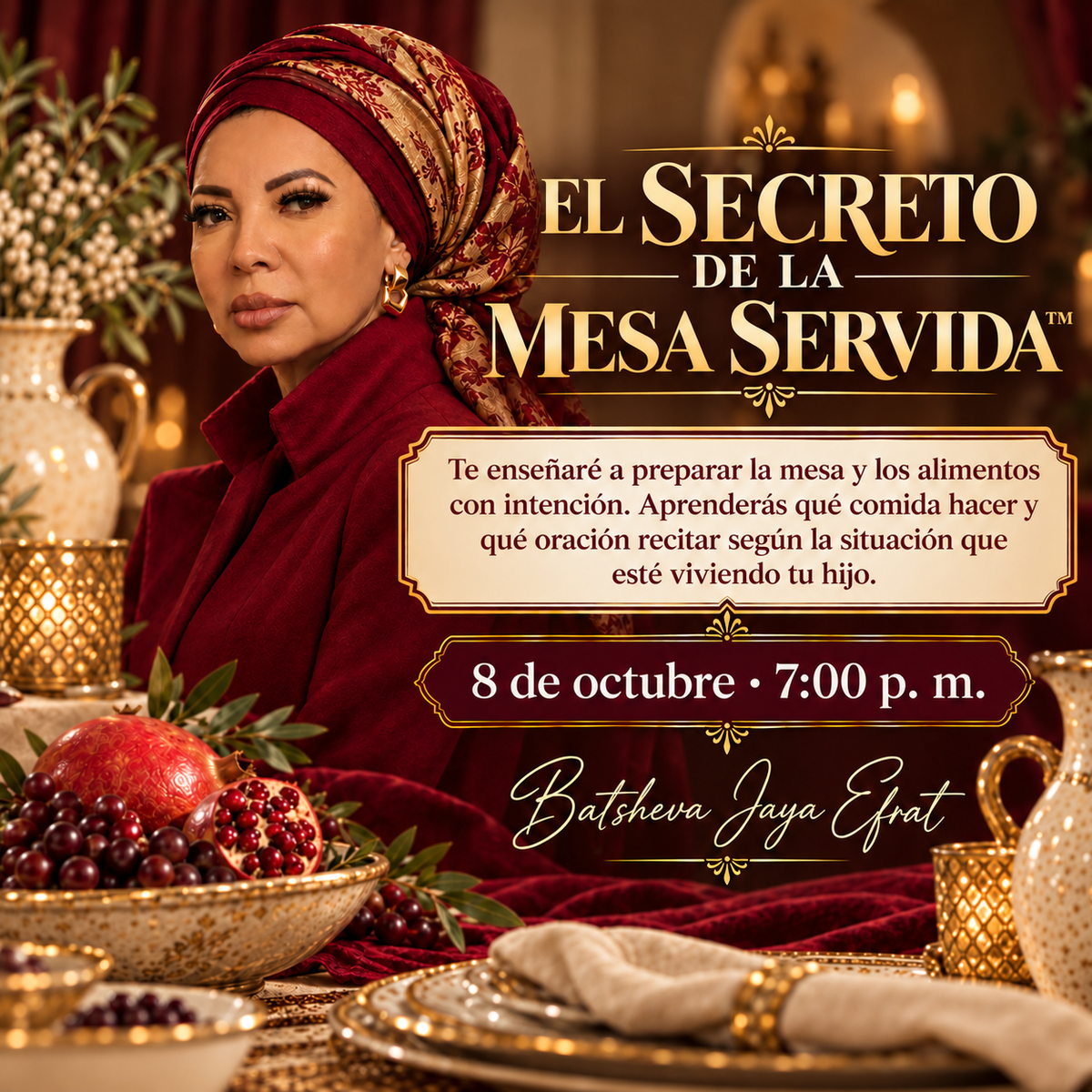 EL SECRETO DE LA MESA SERVIDA- Batsheva Jara Efrat ( Parte 1 )