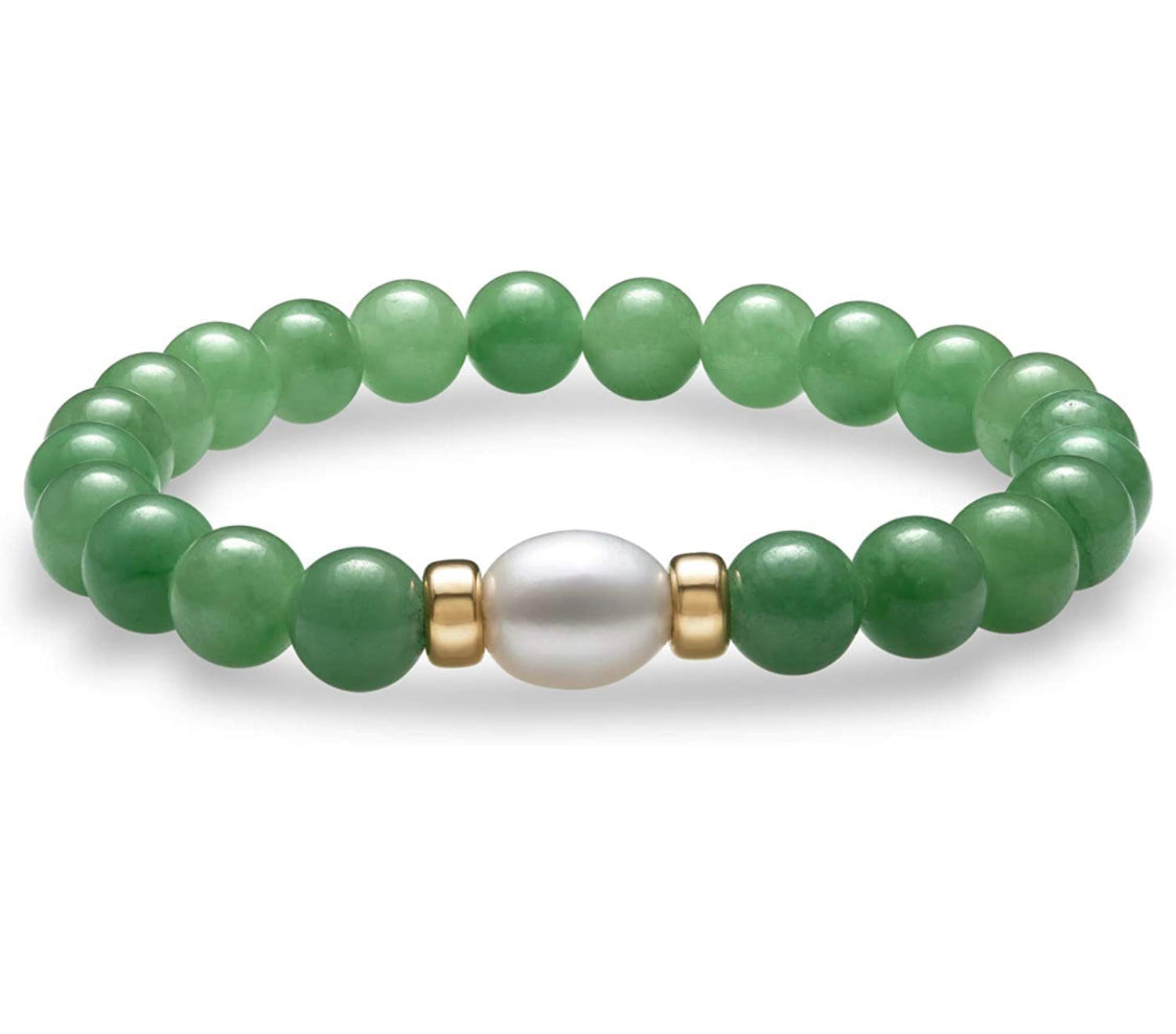 PULSERA JADE CON PERLA