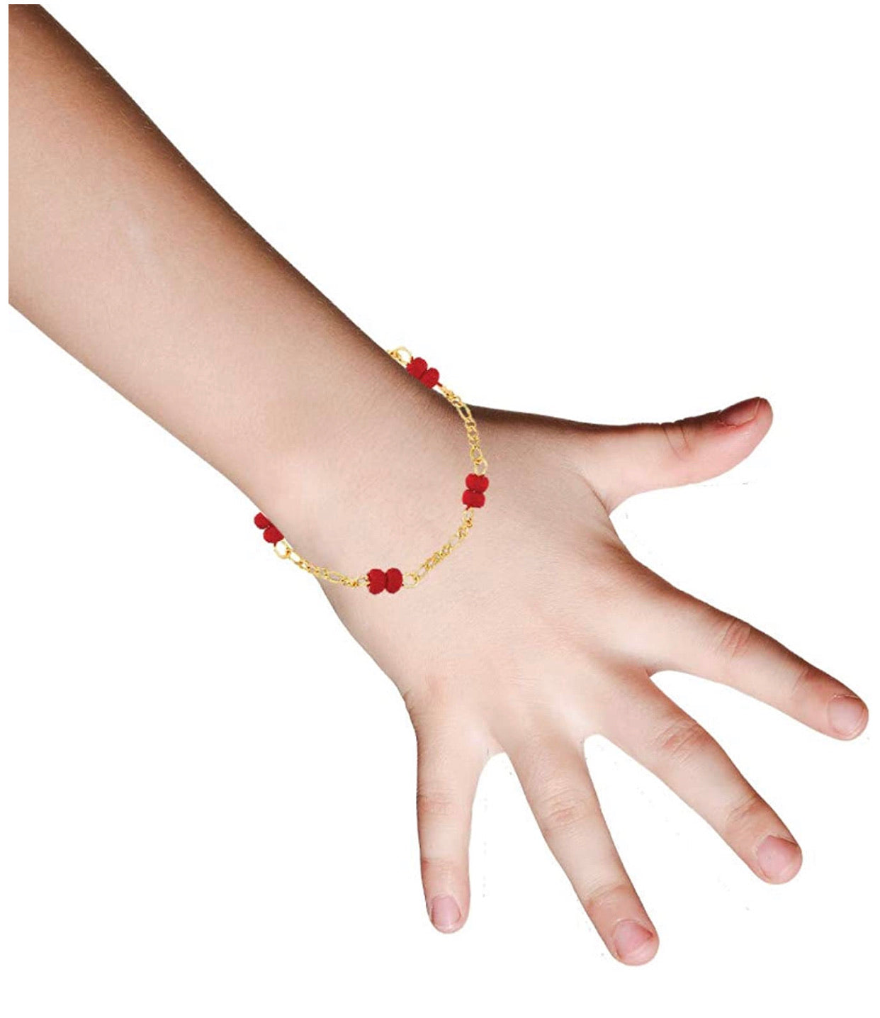 BRAZALETE EN CORAL ROJO PARA BEBÉS ( UNISEXO)