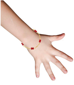 BRAZALETE EN CORAL ROJO PARA BEBÉS ( UNISEXO)