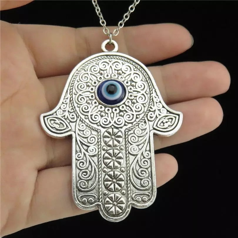 MANO HAMSA Y AYIN AZUL