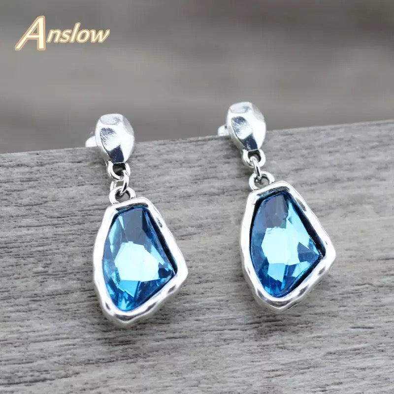 ARETAS DE CRISTAL PIEDRAS LISAS